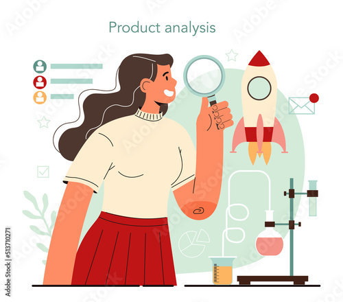 Product manager concept. Business project development, work with prioritization