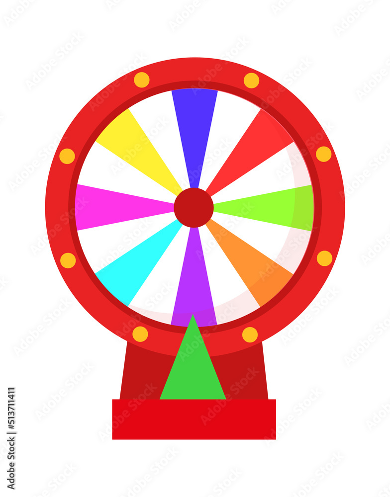 Obraz premium Lucky spinning roulette. Vector illustration