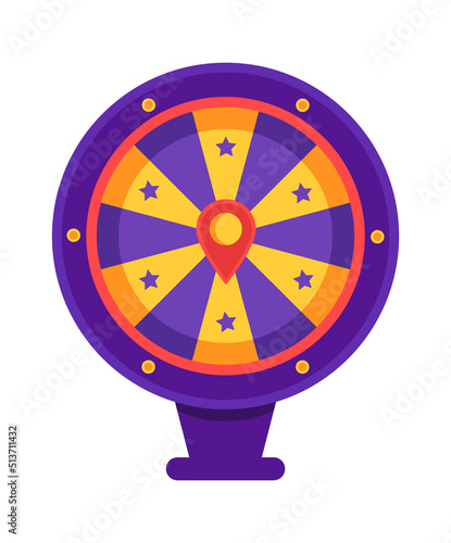 Lucky spinning roulette. Vector illustration