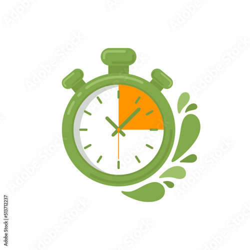 Fast time logo, stop clock speed concept, fast delivery, express and urgent services, deadlines and delay photo