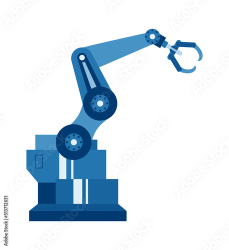 Robotic arm manipulator. Vector illustration