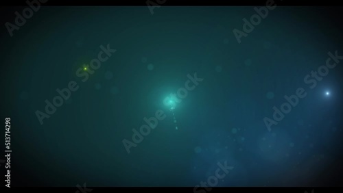 Abstract Space Background Animation Through Lights of Plasma and Nebula
