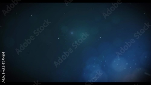 Abstract Space Background Animation Through Lights of Plasma and Nebula