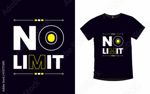 no limit inspirational quotes typography t-shirt design