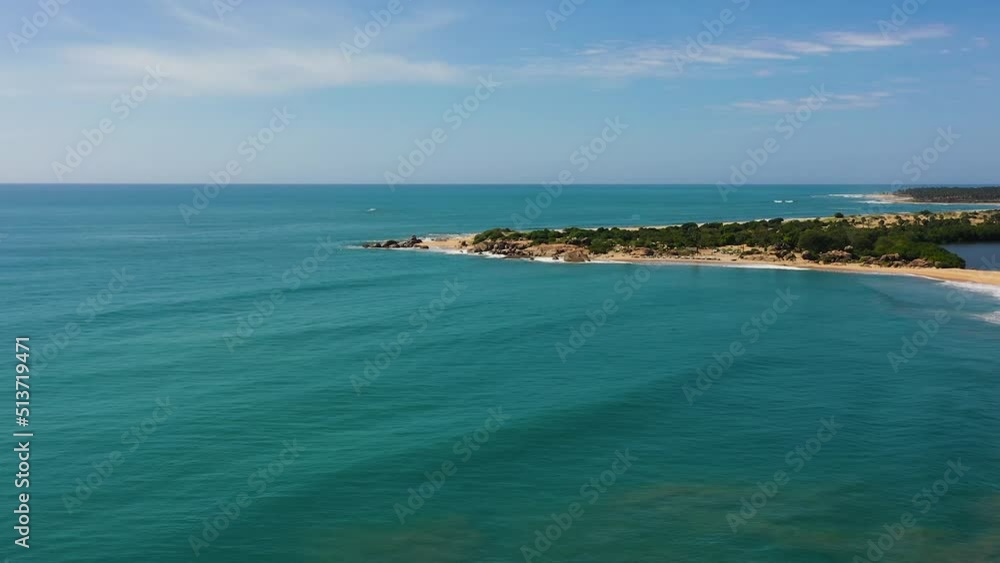 Beautiful sandy beach and sea surf with waves. Whiskey point, Sri Lanka. Beautiful sandy beach and sea surf with waves. Whiskey point, Sri Lanka.
