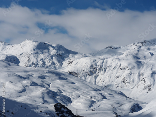 beautiful snow covered mountain in Switzerland © johna_fotografiert