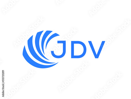 JDV Flat accounting logo design on white background. JDV creative initials Growth graph letter logo concept. JDV business finance logo design. 