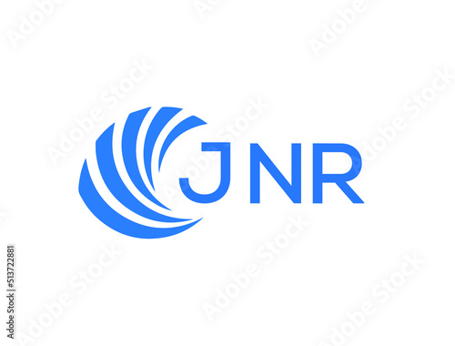 JNR Flat accounting logo design on white background. JNR creative initials Growth graph letter logo concept. JNR business finance logo design.
 photo