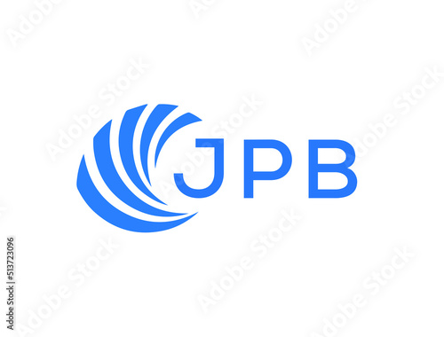 JPB Flat accounting logo design on white background. JPB creative initials Growth graph letter logo concept. JPB business finance logo design.
 photo