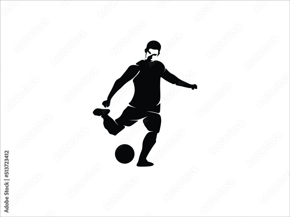 smart football player drawing vector illustration design