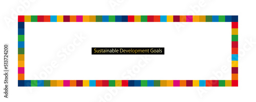 SDGsイメージの17色キューブフレーム1