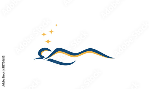 snooring and sleep logo, Massage spa woman logo 