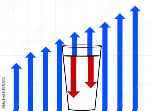 Inflation illustration decrease of money value