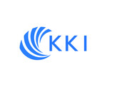 KKI Flat accounting logo design on white background. KKI creative initials Growth graph letter logo concept. KKI business finance logo design. 