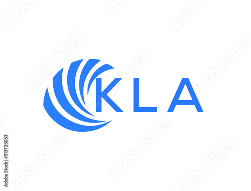 KLA Flat accounting logo design on white background. KLA creative initials Growth graph letter logo concept. KLA business finance logo design.
