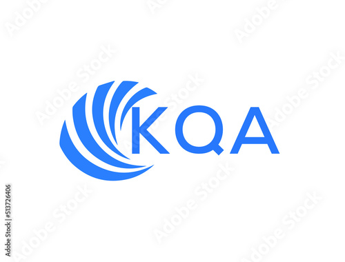 KQA Flat accounting logo design on white background. KQA creative initials Growth graph letter logo concept. KQA business finance logo design.
 photo