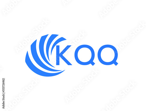 KQQ Flat accounting logo design on white background. KQQ creative initials Growth graph letter logo concept. KQQ business finance logo design. 