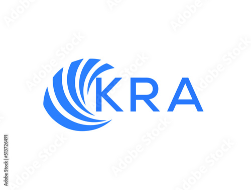 KRA Flat accounting logo design on white background. KRA creative initials Growth graph letter logo concept. KRA business finance logo design.
