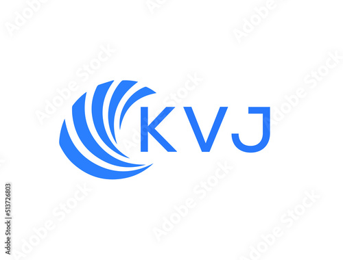 KVJ Flat accounting logo design on white background. KVJ creative initials Growth graph letter logo concept. KVJ business finance logo design. 