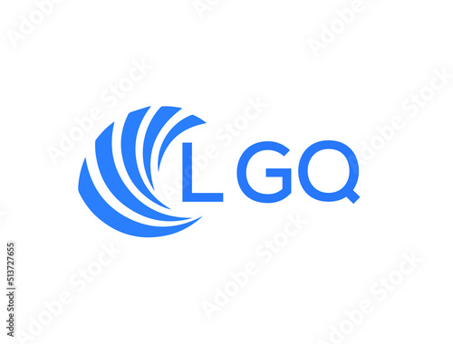 LGQ Flat accounting logo design on white background. LGQ creative initials Growth graph letter logo concept. LGQ business finance logo design.
 photo