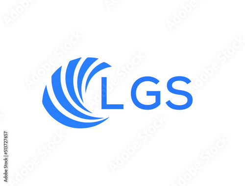 LGS Flat accounting logo design on white background. LGS creative initials Growth graph letter logo concept. LGS business finance logo design.
 photo