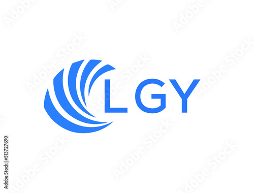 LGY Flat accounting logo design on white background. LGY creative initials Growth graph letter logo concept. LGY business finance logo design.
 photo