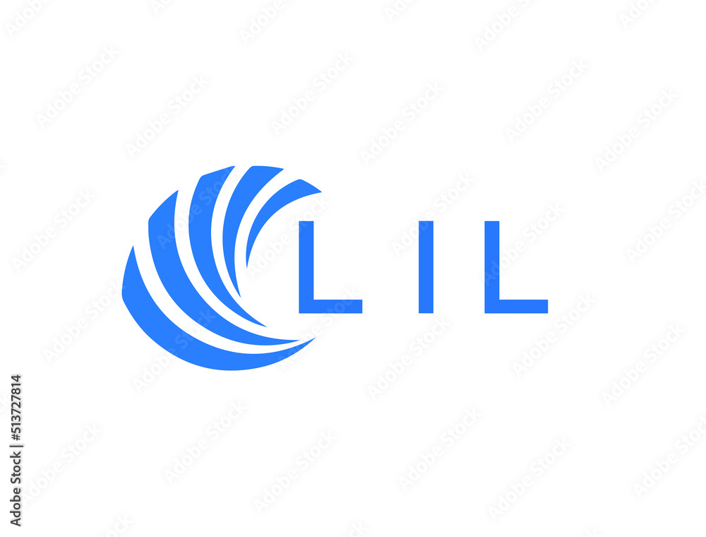 LIL Flat accounting logo design on white background. LIL creative initials Growth graph letter logo concept. LIL business finance logo design.
