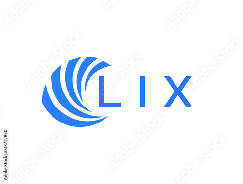 LIX Flat accounting logo design on white background. LIX creative initials Growth graph letter logo concept. LIX business finance logo design.
 photo