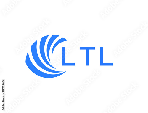 LTL Flat accounting logo design on white background. LTL creative initials Growth graph letter logo concept. LTL business finance logo design.
 photo