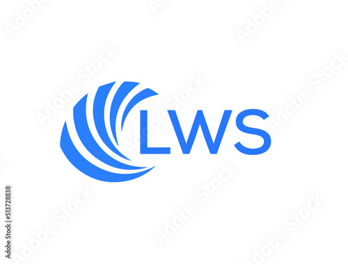 LWS Flat accounting logo design on white background. LWS creative initials Growth graph letter logo concept. LWS business finance logo design. 