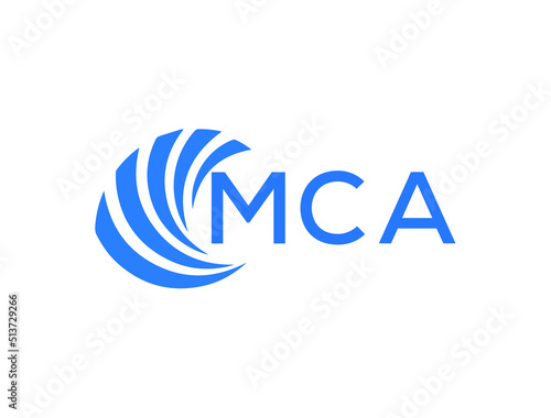 MCA Flat accounting logo design on white background. MCA creative initials Growth graph letter logo concept. MCA business finance logo design.

