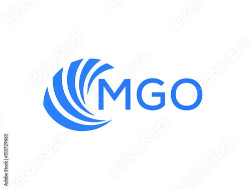 MGO Flat accounting logo design on white background. MGO creative initials Growth graph letter logo concept. MGO business finance logo design.

