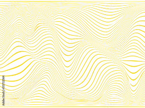 Yellow wared lines.Wavy lines made for your design.
