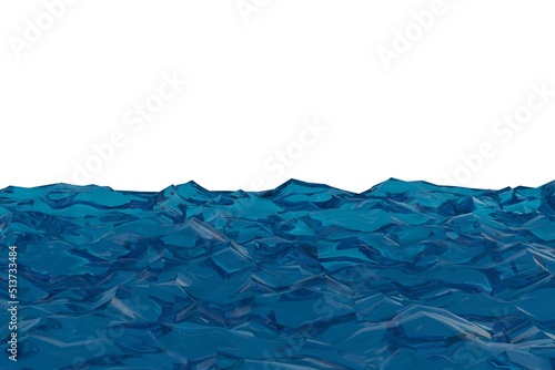 Tableau sur toile 3d render texture of a choppy sea with space for text