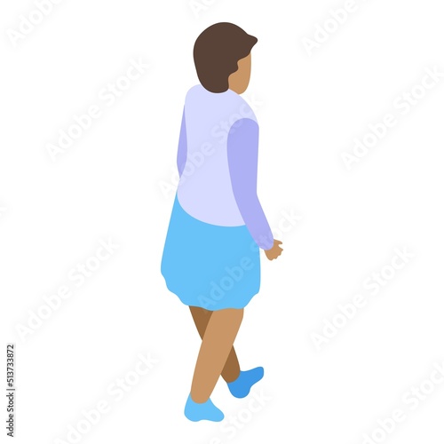 Fashion skirt girl icon isometric vector. Cute child. Outfit kid