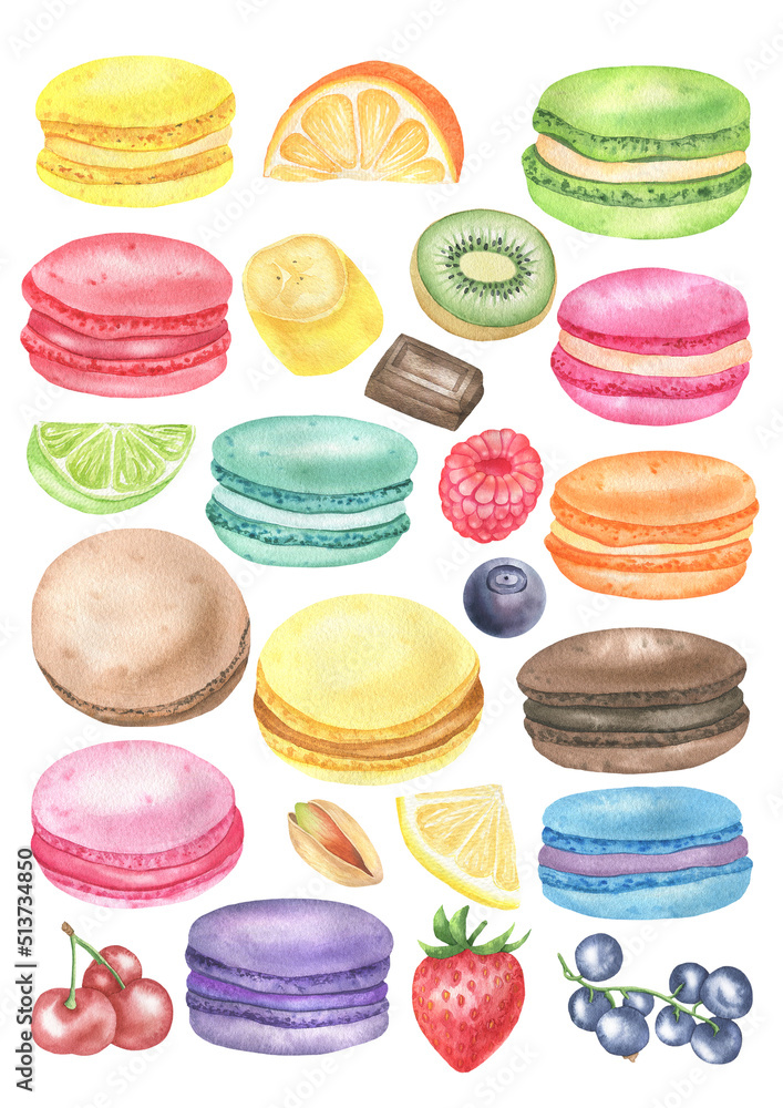 Watercolor Macarons Watercolor Macarons