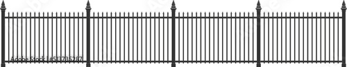 Realistic steel fence  photo