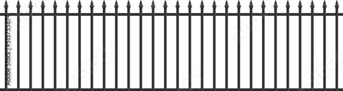 Realistic steel fence. Seamless design