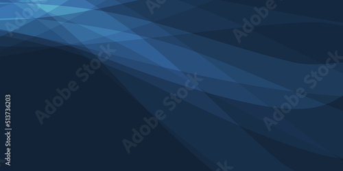 Abstract Dark Blue Header Template, Futuristic Gradient Poster, Presentation or Landing Page Background Design with Overlaying Translucent Shapes - Includes Copyspace, Place, Room for Your Text