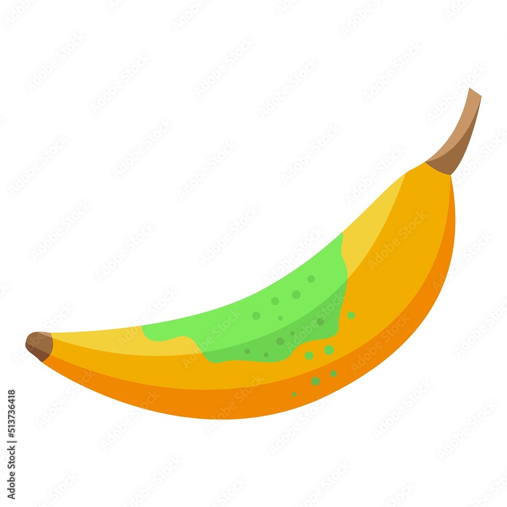 Contaminated banana icon isometric vector. Food bacteria. Safety bacillus Contaminated banana icon isometric vector. Food bacteria. Safety bacillus