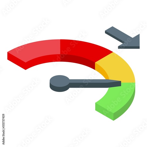 Benchmark dashboard icon isometric vector. Financial test. Testing compare