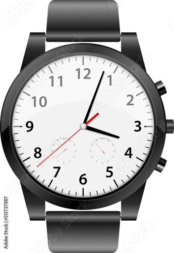 Realistic watch clipart design illustration