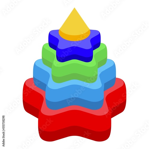Education toy icon isometric vector. Children teacher. Child class
