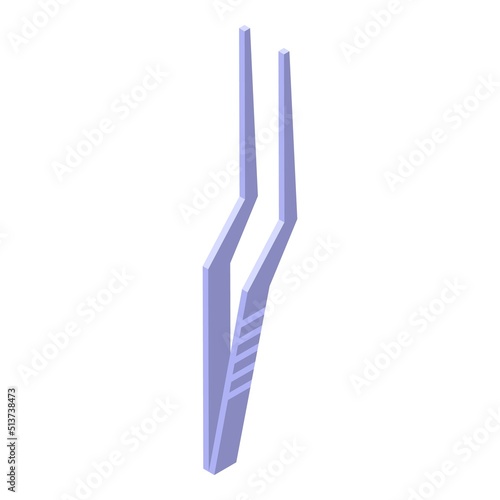 Rhinoplasty forceps icon isometric vector. Nose surgery. Doctor operation