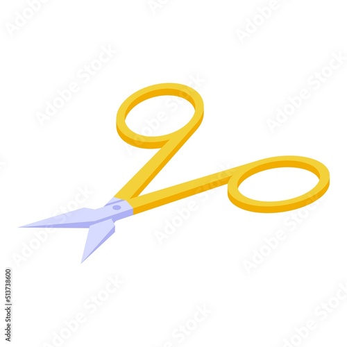 Rhinoplasty scissors icon isometric vector. Nose surgery. Plastic operation