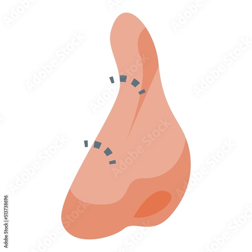 Bone nose surgery icon isometric vector. Rhinoplasty facelift. Doctor operation