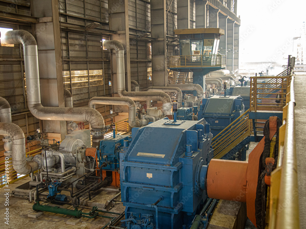 turbine in the sugar cane industry coupled to the gearbox turbine in the sugar cane industry coupled to the gearbox