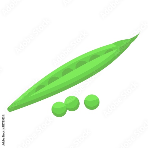 Green bean zinc icon isometric vector. Vitamin zn. Nutrition supplement