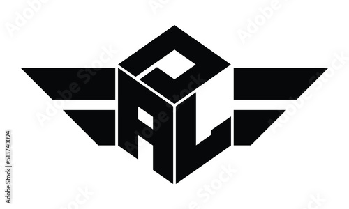 DAL three letter gaming logo in polygon cube shape logo design vector template. wordmark logo | emblem logo | monogram logo | initial letter logo | sports logo | minimalist logo | typography logo |