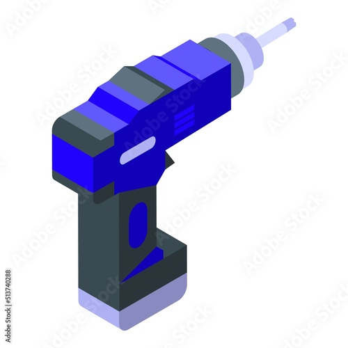 Screwdriver icon isometric vector. Wall work. Home room